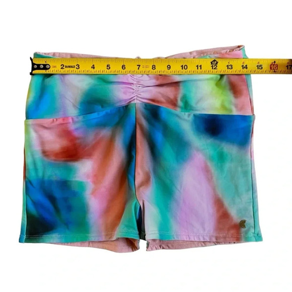 Citrus Swimming short bottom shirred waist sunset tide peach blue size L NWT - Picture 9 of 12